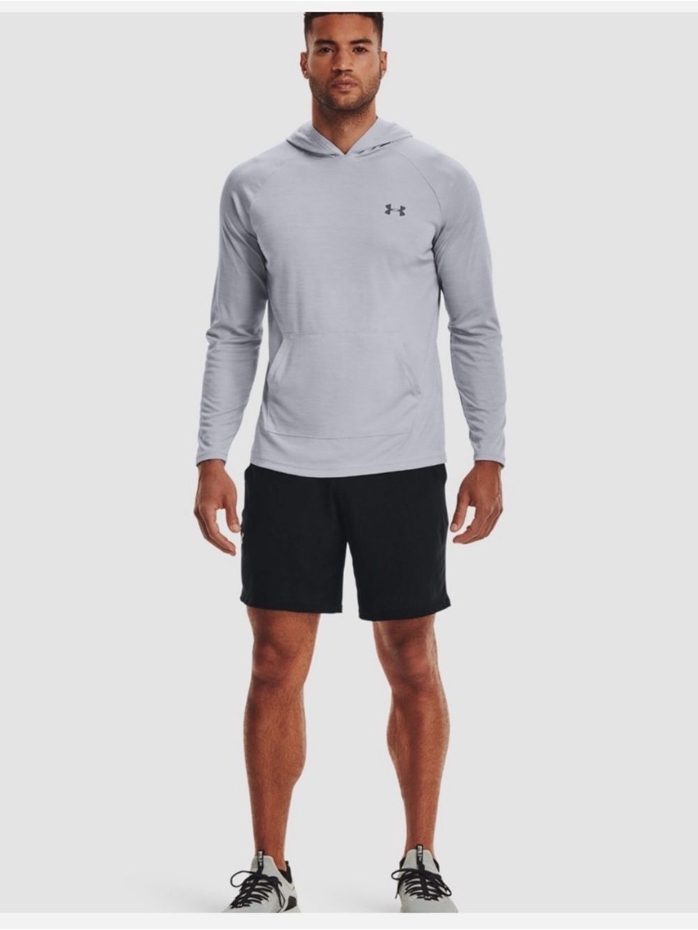 Under Armour Men's UA Velocity Hoodie Quick-Dry Ultra-Soft Gray XL Heat gear
